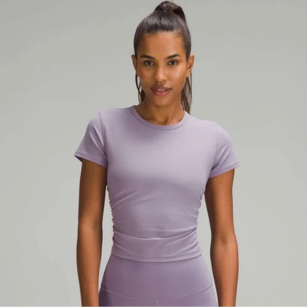 Lululemon All It Take Nulu Short Sleeve- purple ash size 6